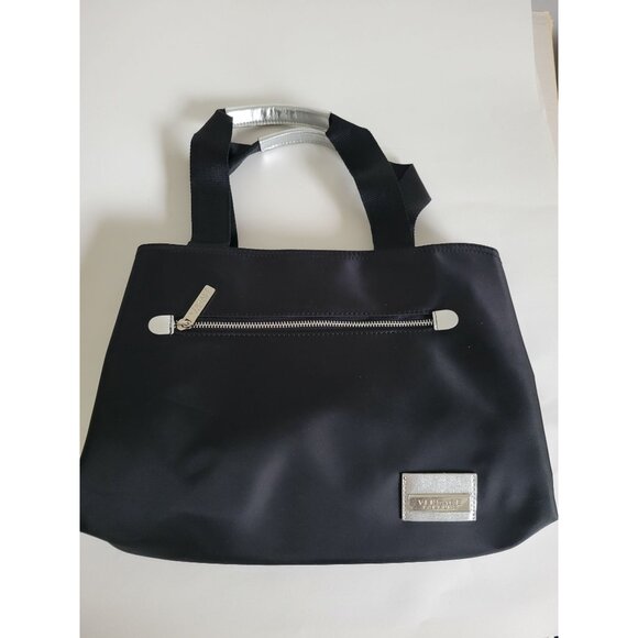 Versace logo Parfum Black Nylon Zipper tote bag New cosmetic bag - Picture 2 of 7